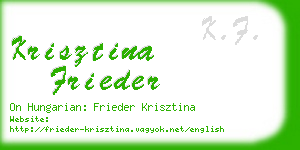 krisztina frieder business card